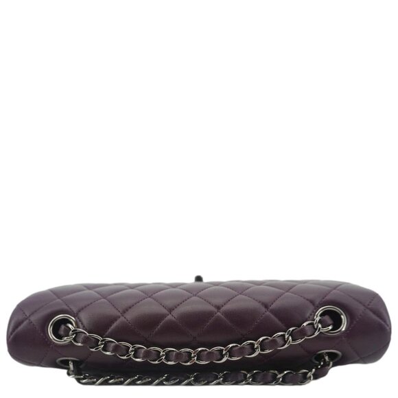 Chanel  Classic Flap Medium Quilted Leather Shoulder Bag Purple - Picture 4 of 16